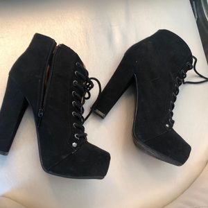 black high heels